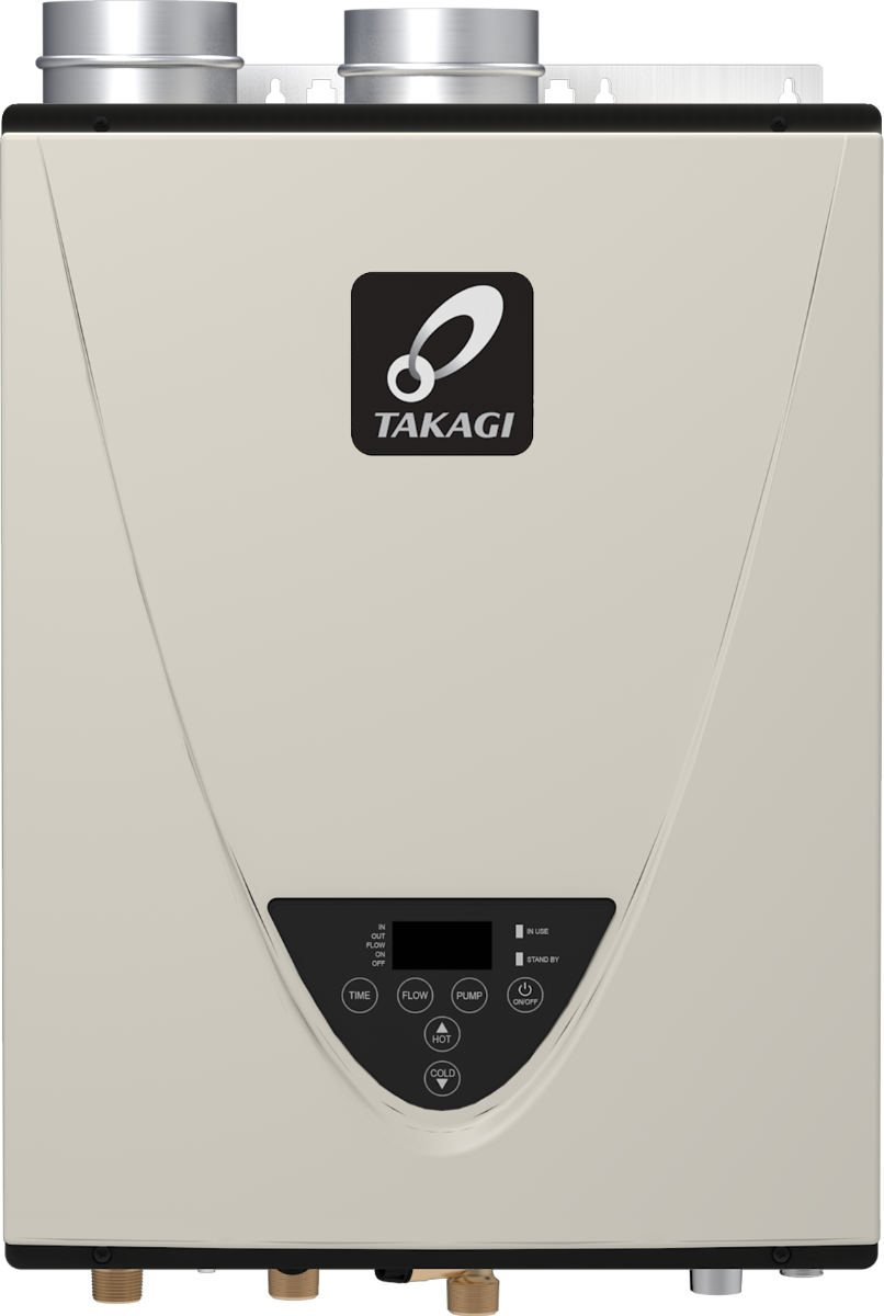 Takagi TCT-199I-N 199,000 BTU Commercial Natural Gas Indoor Condensing  Ultra-Low NOx Tankless Water Heater